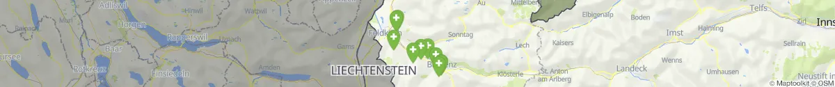 Map view for Pharmacies emergency services nearby Thüringerberg (Bludenz, Vorarlberg)